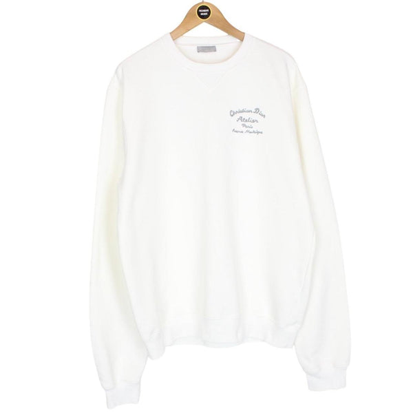 Christian Dior Atelier White Crew Neck Sweatshirt Jumper