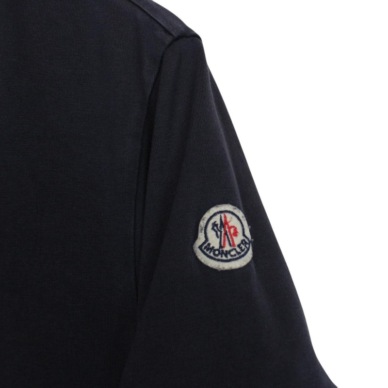 Moncler Maglia Navy Blue Sleeve Logo Short Sleeve T-Shirt