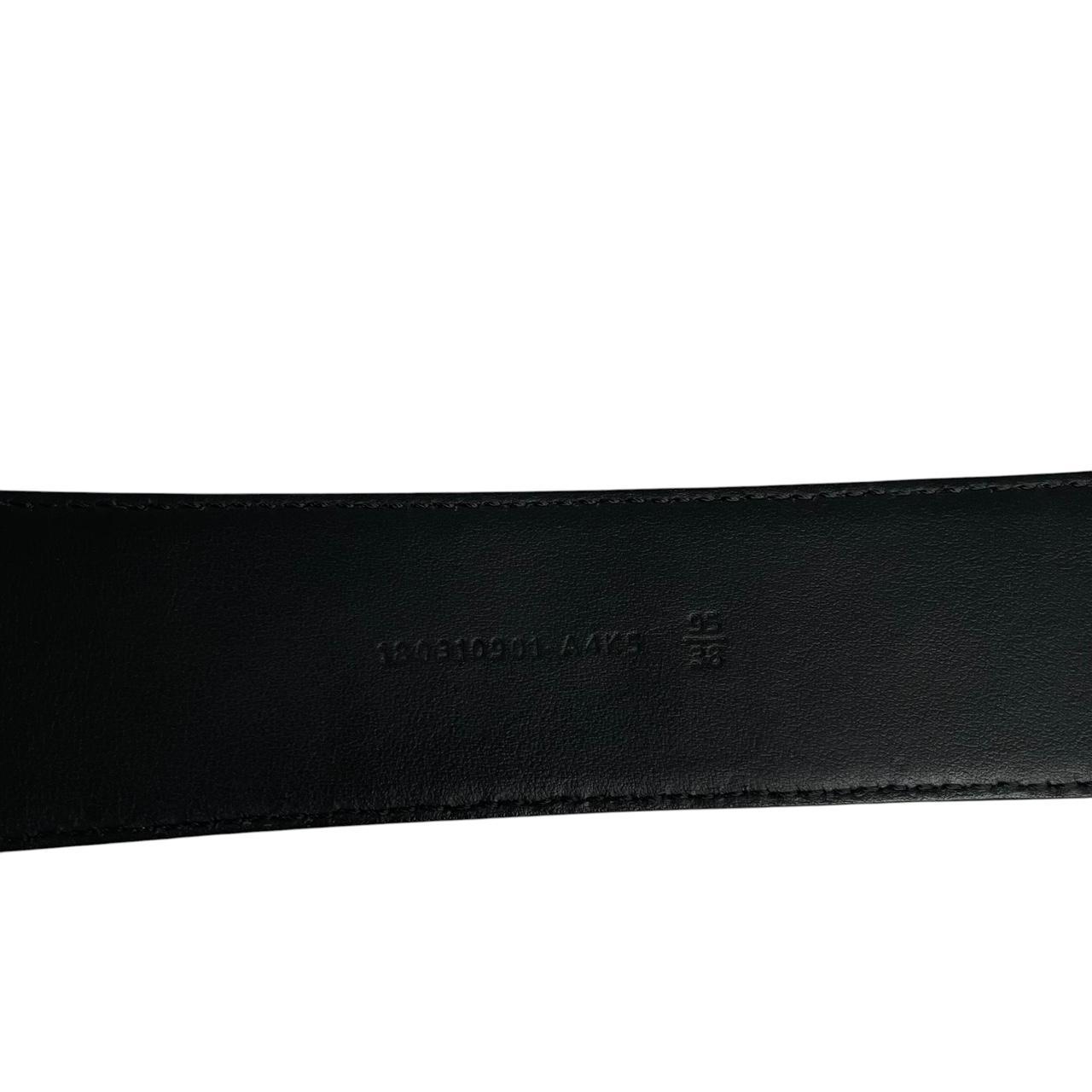 Fendi Brown and Black FF Zucca Monogram Embossed Leather Belt