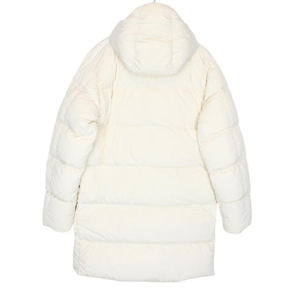 CP Company Cream Nycra-R Full Zip Lens Down Hooded Puffer Coat
