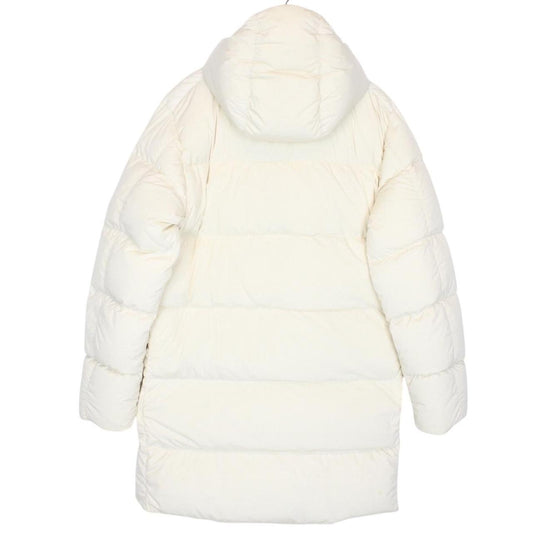 CP Company Cream Nycra-R Full Zip Lens Down Hooded Puffer Coat