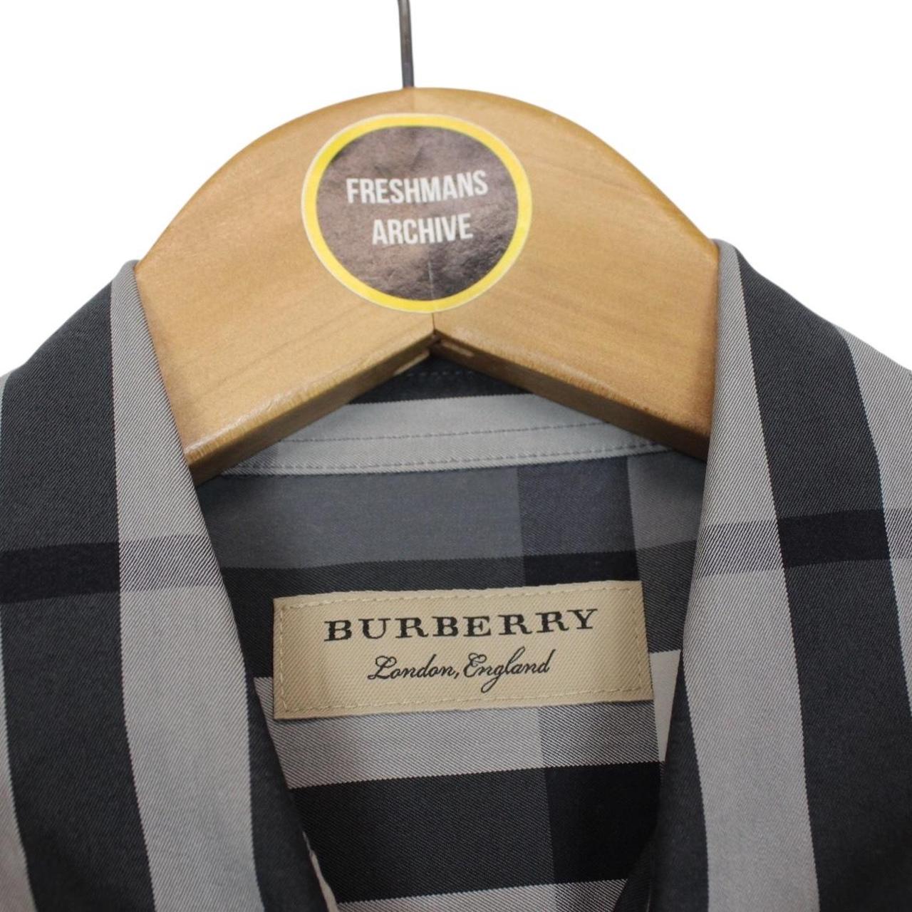 Burberry London Grey Nova Check Long Sleeve Cotton Shirt