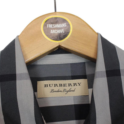 Burberry London Grey Nova Check Long Sleeve Cotton Shirt
