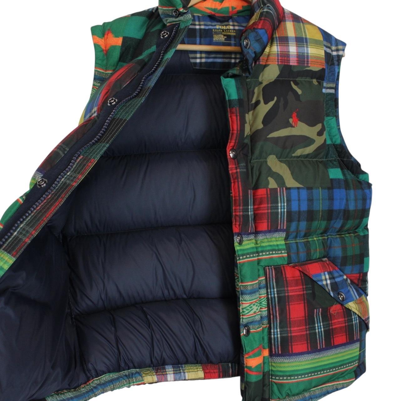 Polo Ralph Lauren Multicoloured Patchwork Down Gilet / Bodywarmer