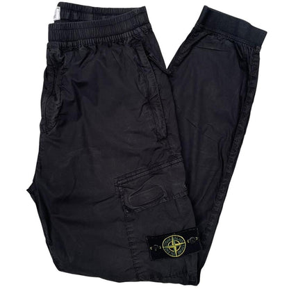 Stone Island SS 2021 Black RE-T Fit Cargo Trousers