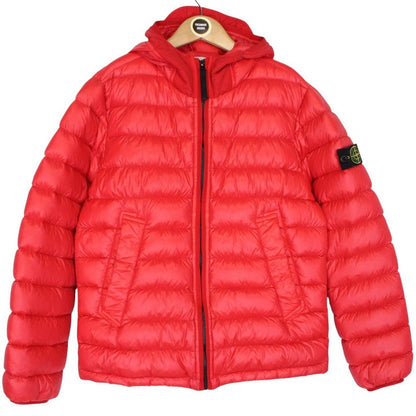 Stone Island Junior AW 2017 Red Garment Dyed Micro Yarn Down Puffer Jacket