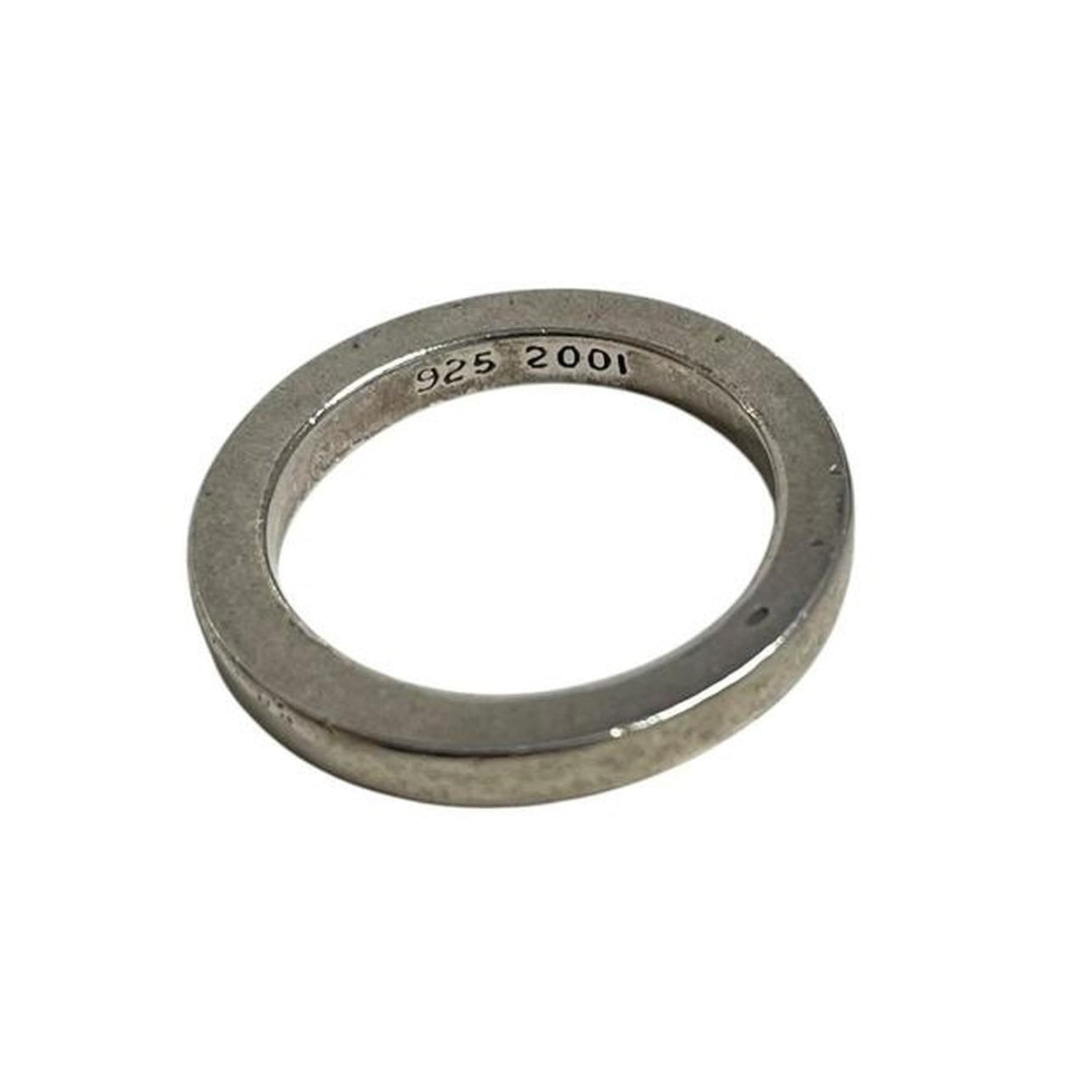 Chrome Hearts silver 3mm Forever Spacer Ring with vintage design and minor scratches.
