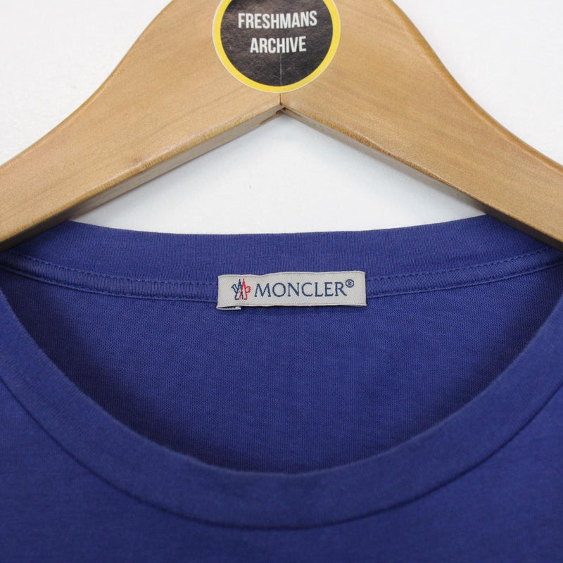 Moncler Blue Pixel Classic Logo Short Sleeve T-Shirt