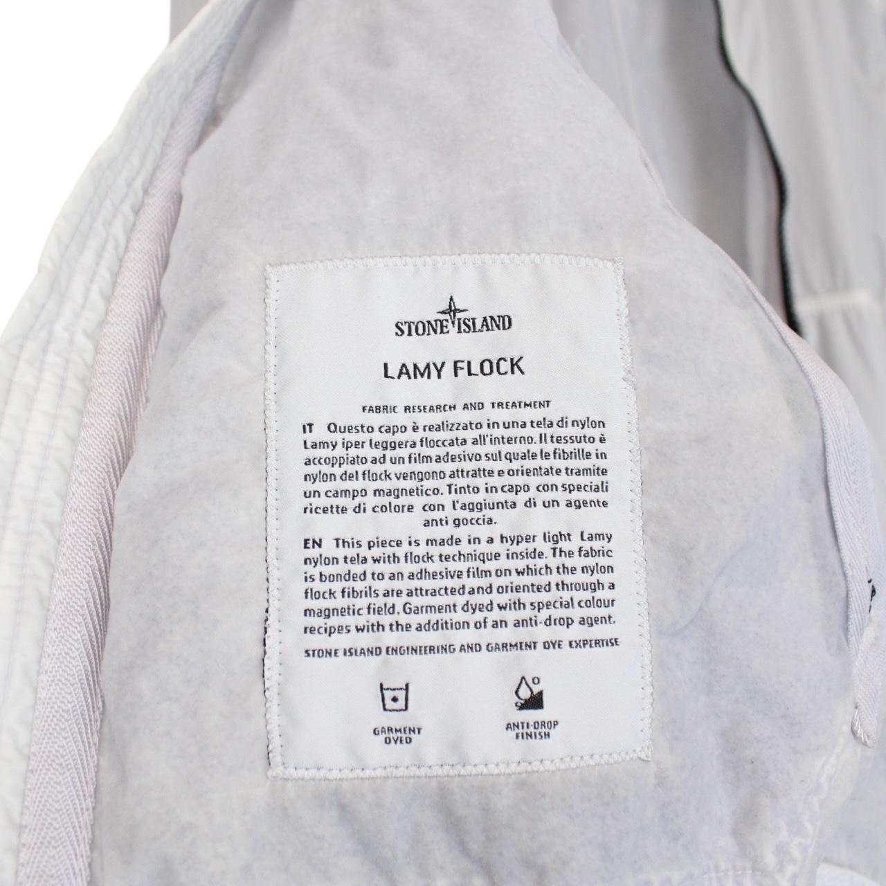 Stone Island AW 2018 Grey Full Zip Lamy Flock Nylon Hooded Jacket