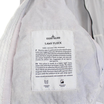 Stone Island AW 2018 Grey Full Zip Lamy Flock Nylon Hooded Jacket