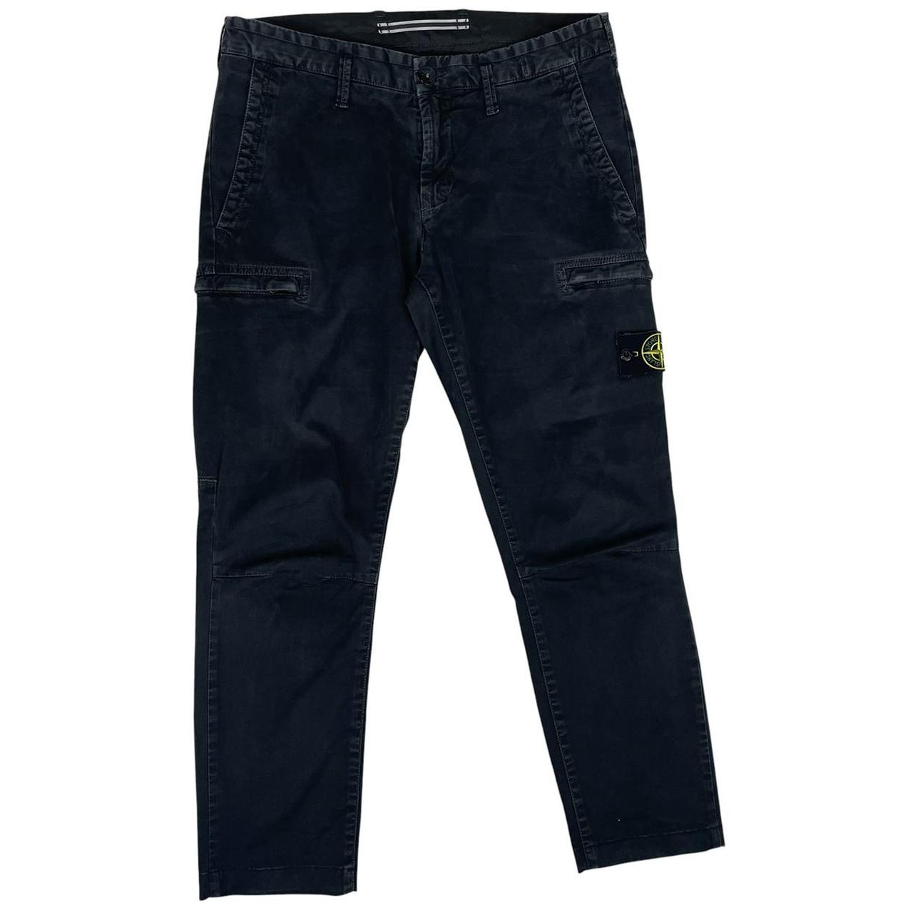 Stone Island AW 2019 Black Skinny Fit Cargo Trousers