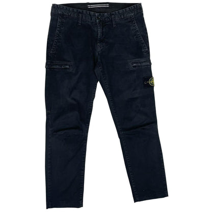 Stone Island AW 2019 Black Skinny Fit Cargo Trousers