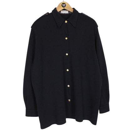 Vintage 90s Burberry Navy Blue Merino Wool Blend Knit Jumper