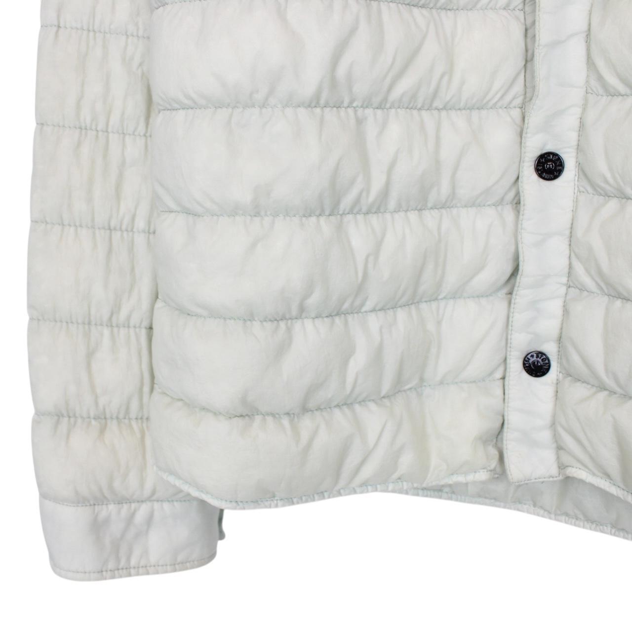 Stone Island AW 2017 Pale Green Garment Dyed Micro Yarn Down Overshirt Jacket