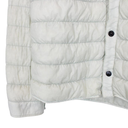 Stone Island AW 2017 Pale Green Garment Dyed Micro Yarn Down Overshirt Jacket