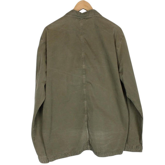 Stone Island AW 2018 Khaki Green Full Zip Cotton Overshirt Jacket