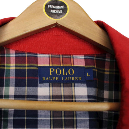 Polo Ralph Lauren Red Cotton Full Zip Harrington Jacket
