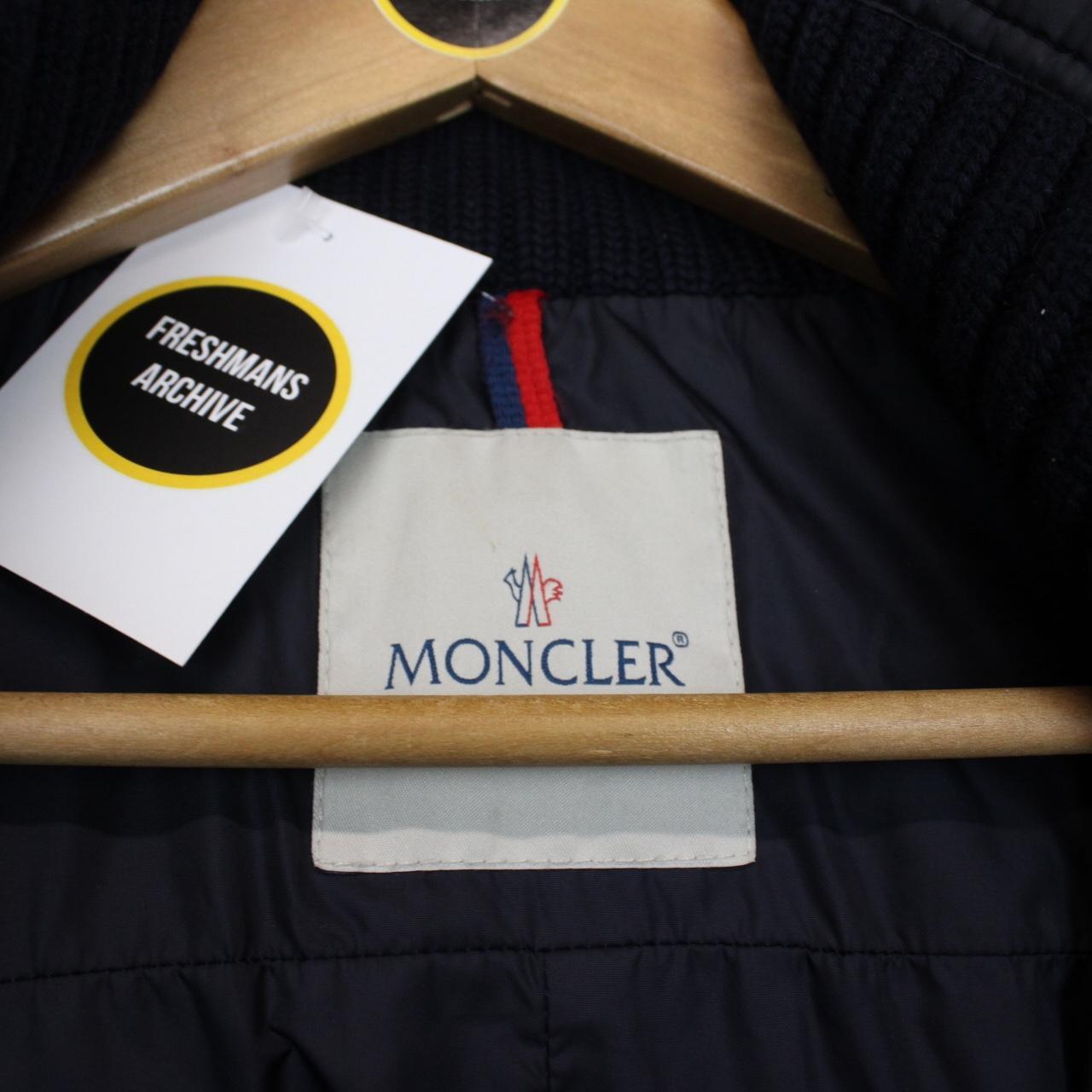 Moncler Amazzone Navy Blue Full Zip Multipocket Down Jacket