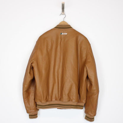 Kith for BMW Desert Brown Leather Bomber Jacket