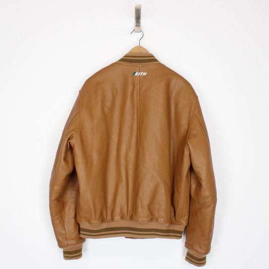 Kith for BMW Desert Brown Leather Bomber Jacket