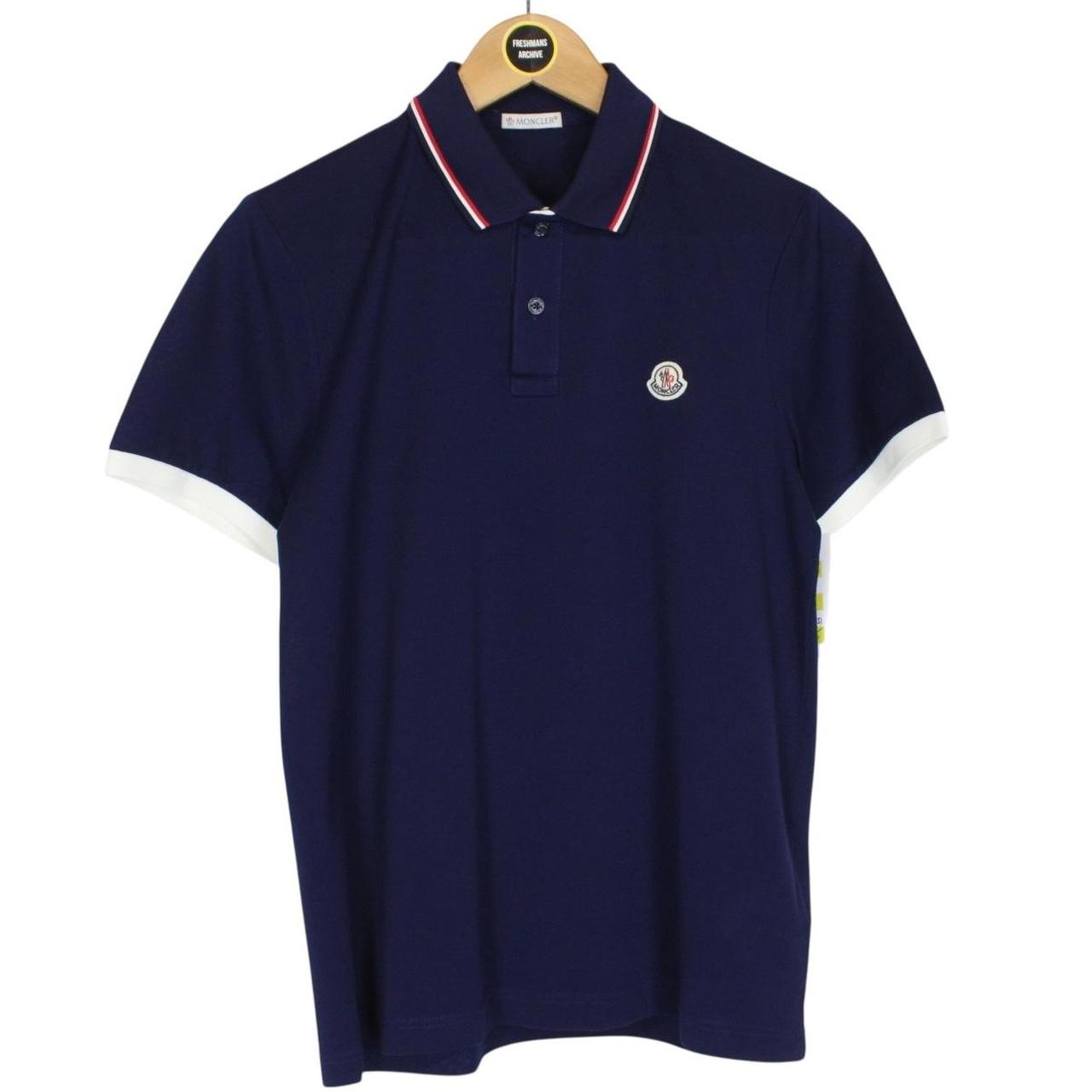 Moncler Maglia Manica Corta Navy Blue Short Sleeve Polo Shirt
