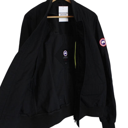 Canada Goose Black Faber Full Zip Nylon Bomber Jacket