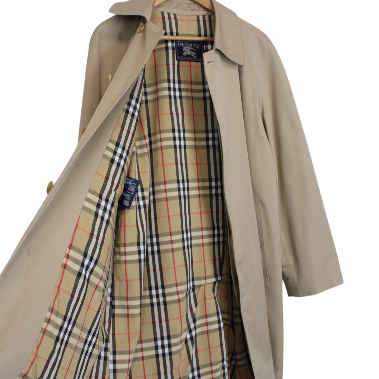Vintage 90s Burberry Tan Brown Single Breasted Trench Coat