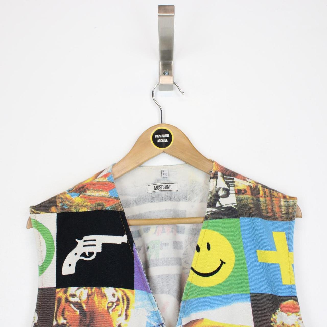 Vintage 90s Moschino Multicoloured Opposites Ying Yang Vest Jacket