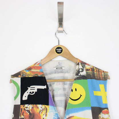 Vintage 90s Moschino Multicoloured Opposites Ying Yang Vest Jacket