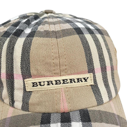 Vintage Burberry Beige Nova Check Baseball Cap