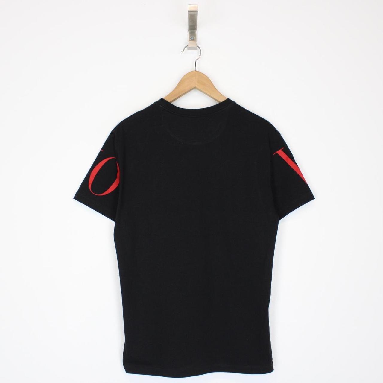 Valentino VLTN Logo Print Black and Red Short Sleeve T-Shirt