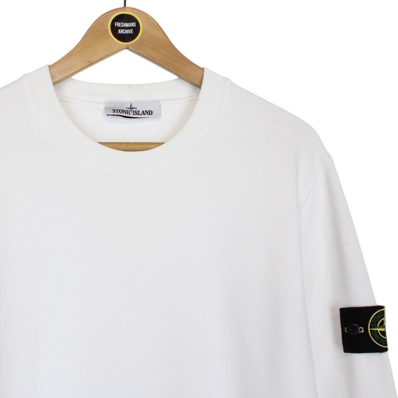 Stone Island AW 2022 White Cotton Sweatshirt Jumper