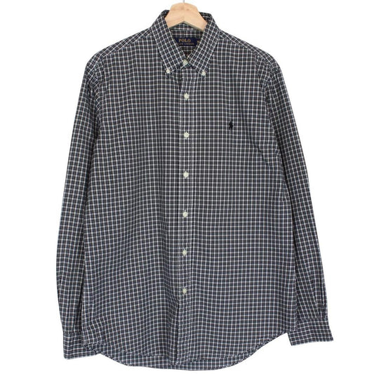 Polo Ralph Lauren Black and White Checked Long Sleeve Cotton Shirt