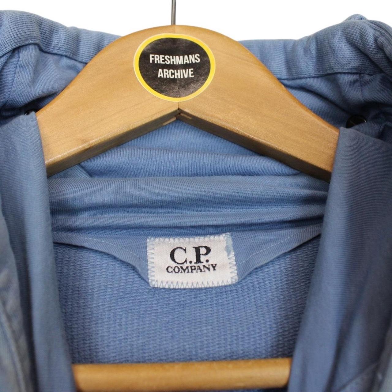 CP Company Blue Goggle Lens Cotton Hoodie Jumper