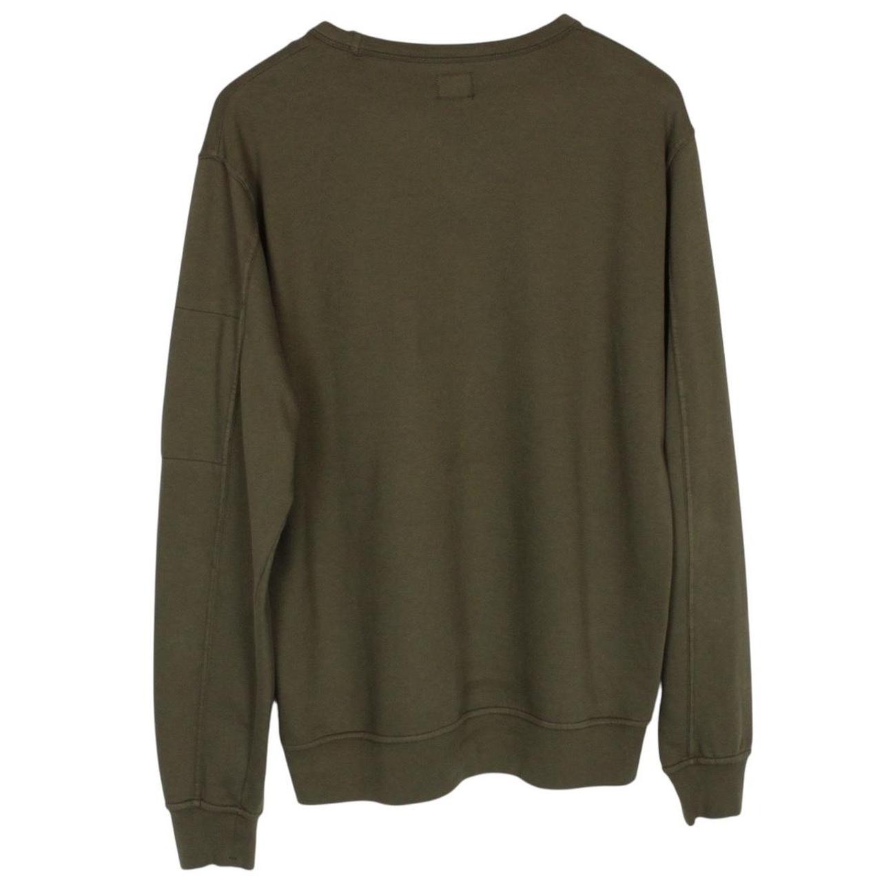 CP Company Khaki Green Goggle Lens Cotton Sweatshirt Jumper