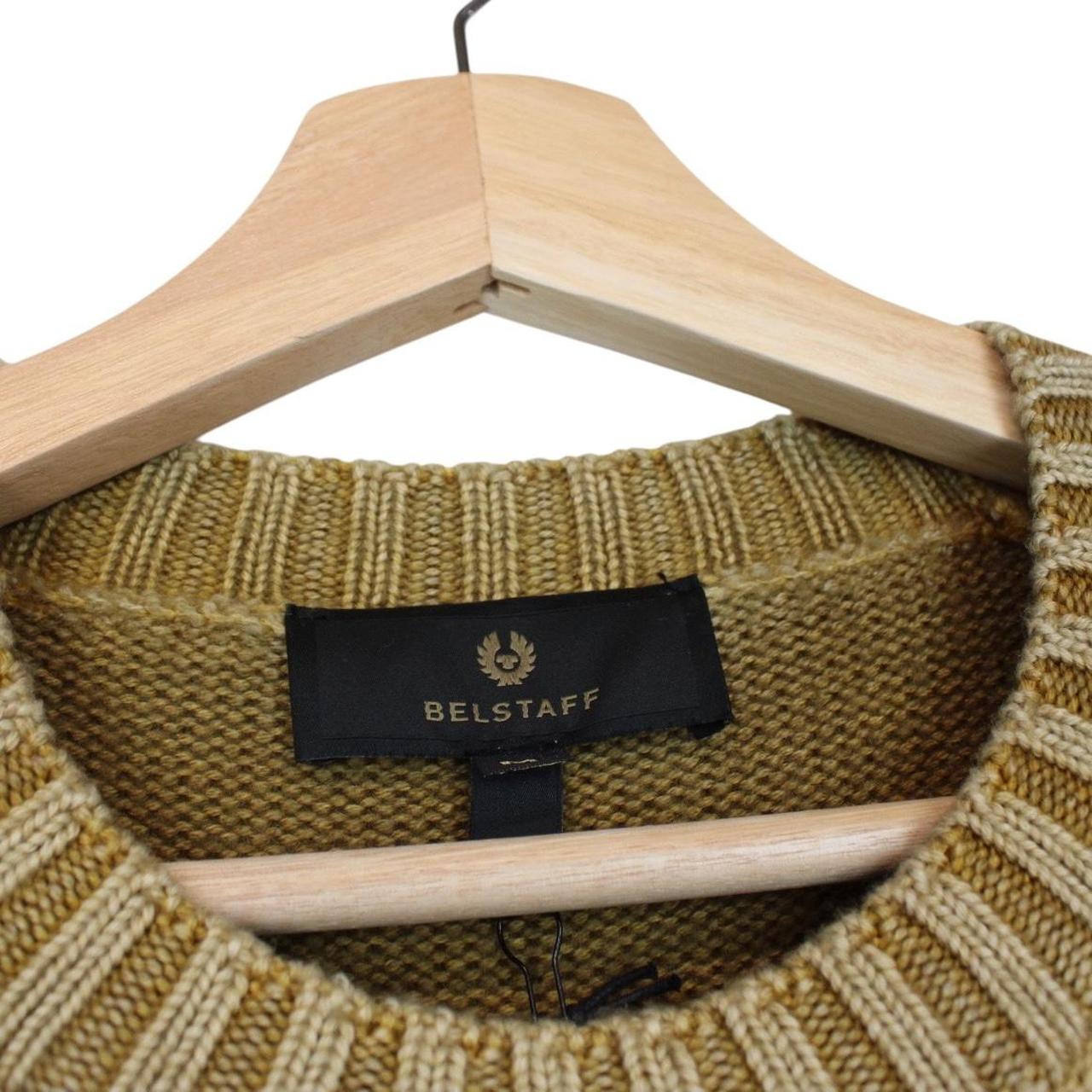 Belstaff Watch Glaze Yellow Ribbed Merino Wool Jumper