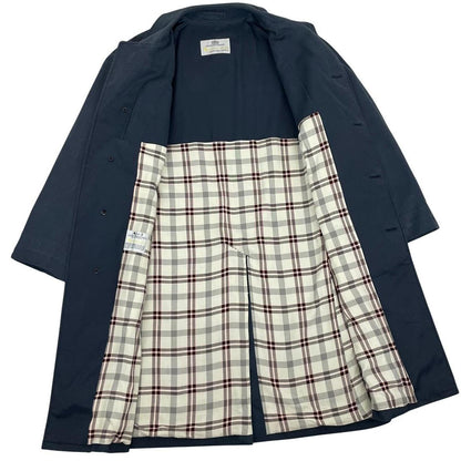 Vintage 90s Aquascutum Navy Blue Aqua 5 Single Breasted Trench Coat