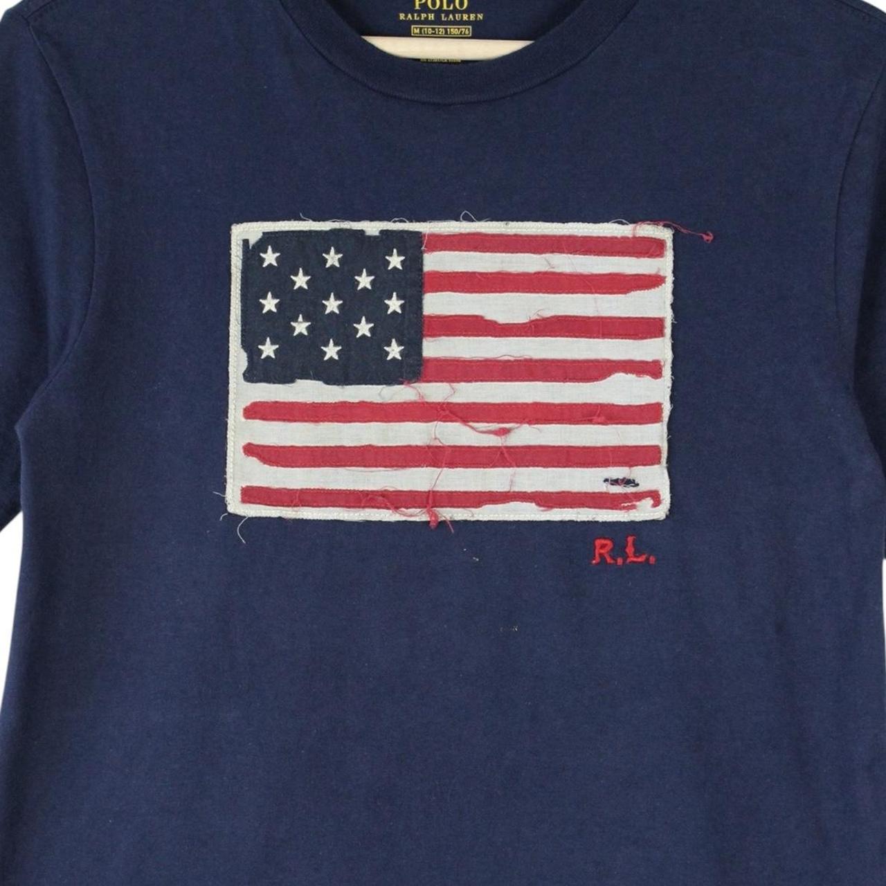 Polo Ralph Lauren navy blue short sleeve cotton t-shirt with pocket and logo.