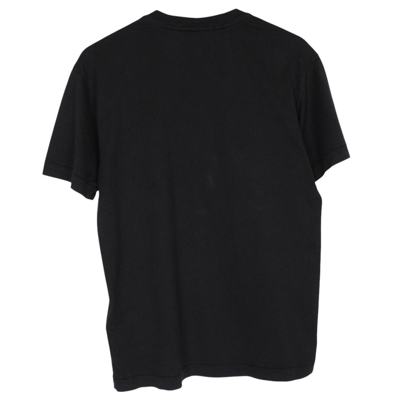 Stone Island black short sleeve t-shirt with compass logo and pocket detail.