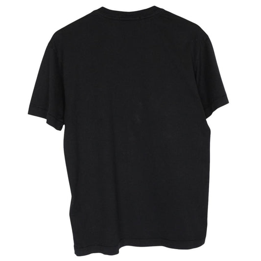 Stone Island black short sleeve t-shirt with compass logo and pocket detail.