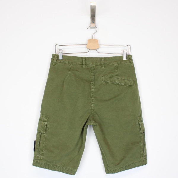 Stone Island SS 2022 Green Bermuda Cotton Cargo Shorts