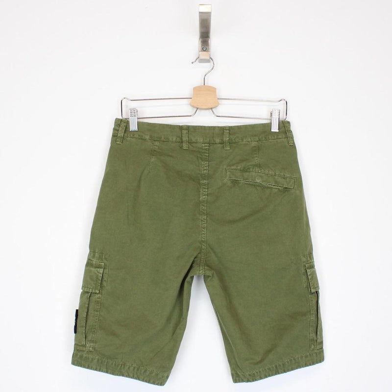 Stone Island SS 2022 Green Bermuda Cotton Cargo Shorts