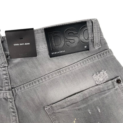 Dsquared2 Grey Cool Guy Distressed Slim Fit Jeans