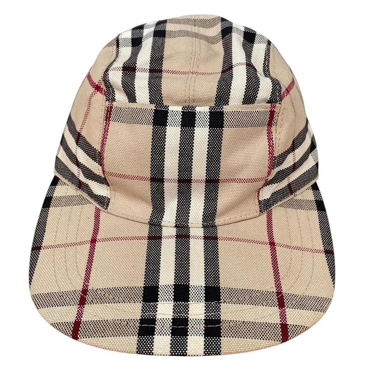 Vintage Burberry London Beige Nova Check 5 Panel Baseball Cap