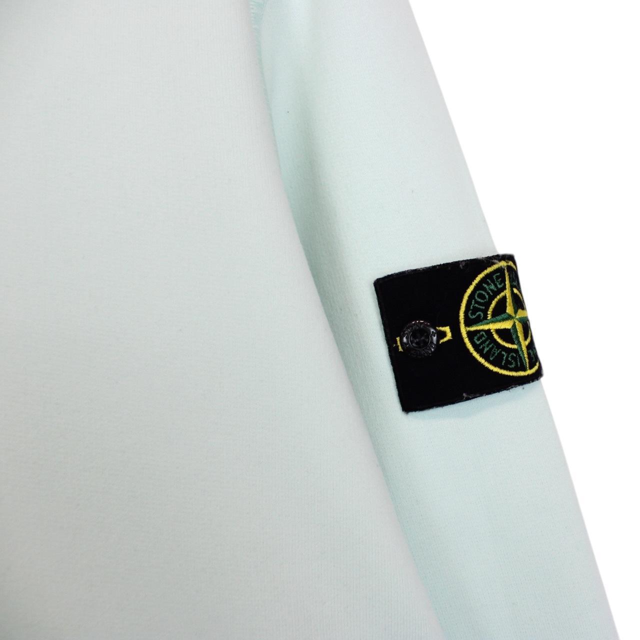Stone Island AW 2022 Mint Green Cotton Hoodie Jumper