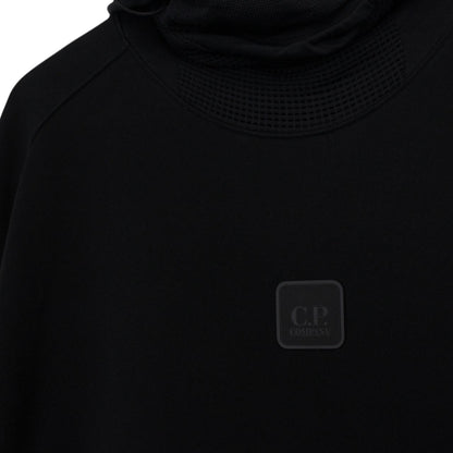 CP Company Metropolis Black Cotton Ninja Face Mask Hoodie Jumper