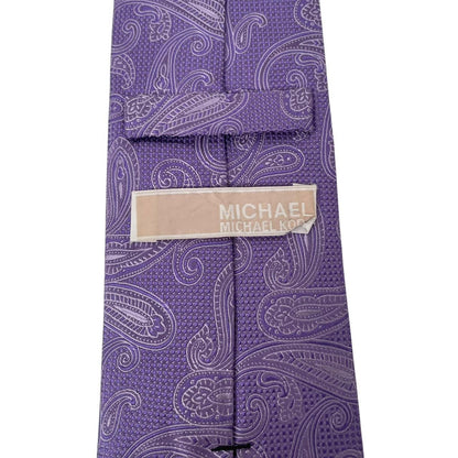 Michael Kors Purple Paisley Silk Tie