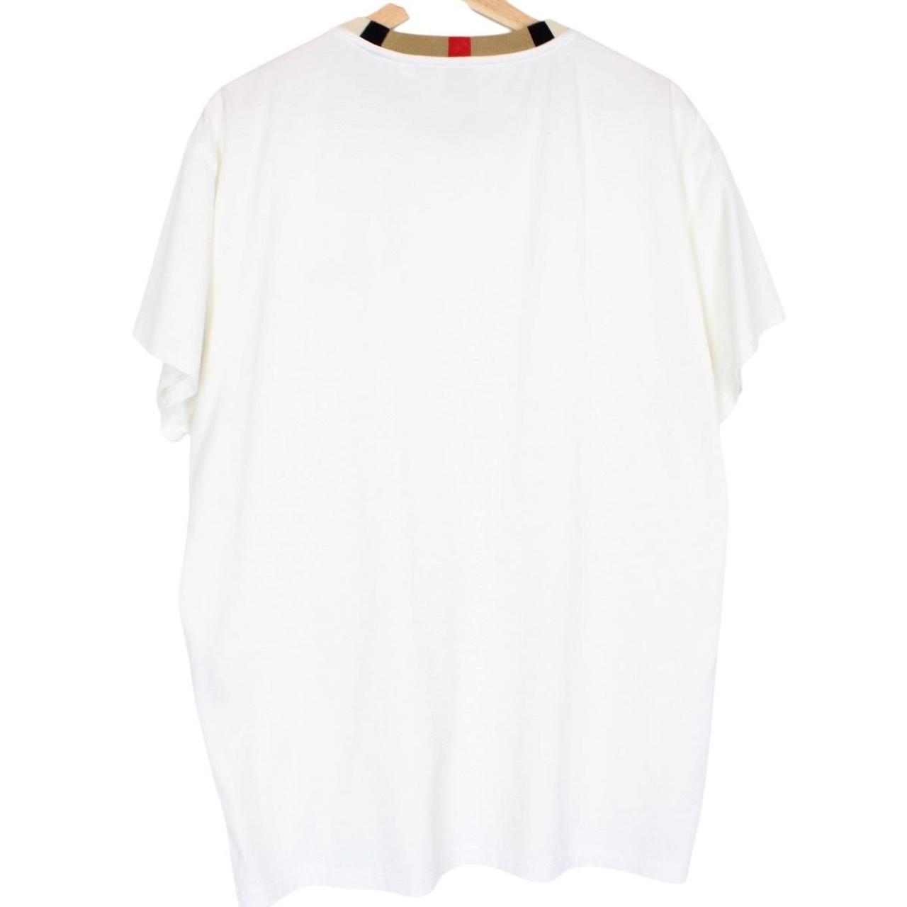 Burberry White and Tan Brown Jayson Nova Check Short Sleeve T-Shirt