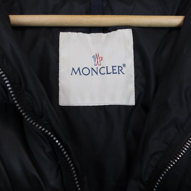 Moncler Tatie Black Fur Hooded Belted Down Puffer Jacket