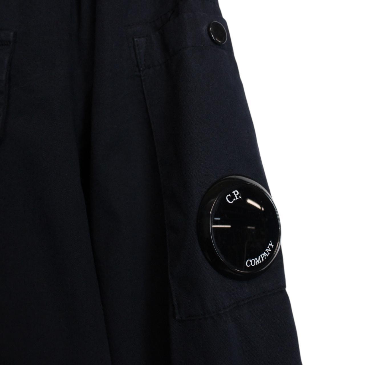 CP Company Navy Blue Full Zip Cotton Lens Overshirt Jacket